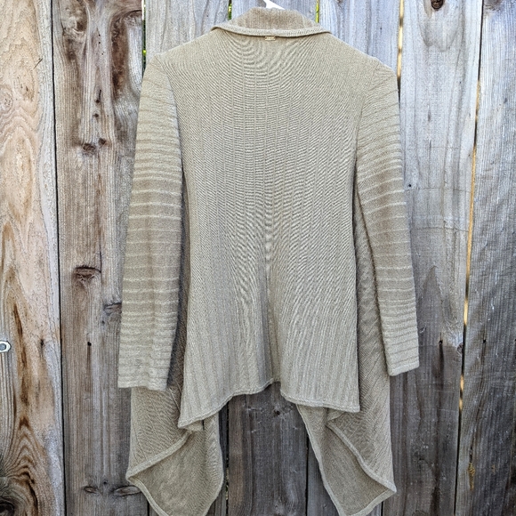 St. John Sport Cascading Cardigan Tan Small - Picture 6 of 8
